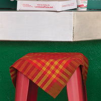 Grid Napkin Pair - Chutney