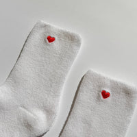 Heart Socks - Embroidered Cloud