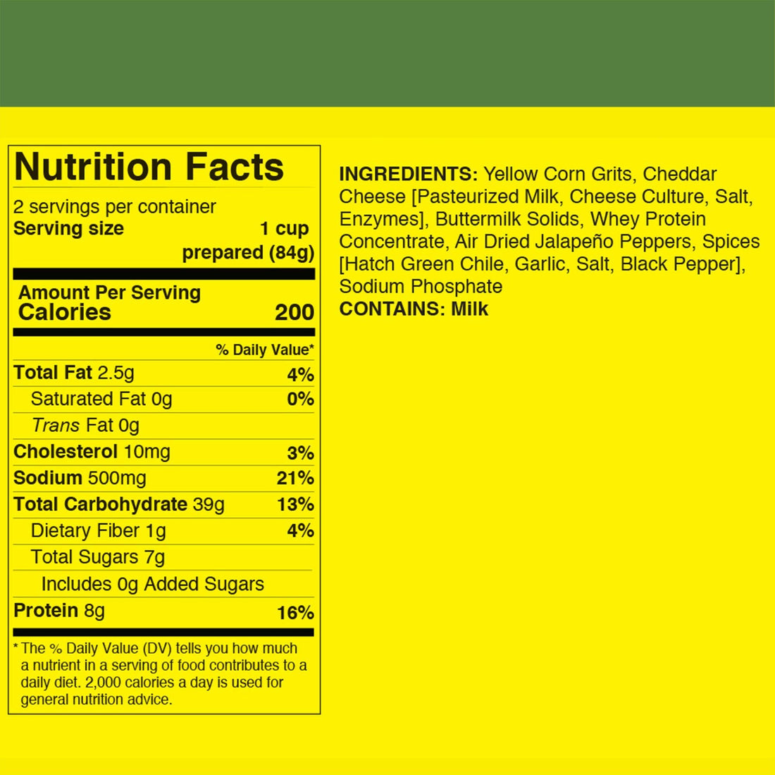 Easy Cheddar Grits - Jalapeno, Hatch Chile & Cheddar