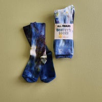 blue tie dyed socks