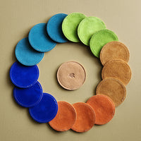 Suede Coasters Set - Lime