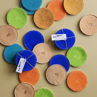 Suede Coasters Set - Lime