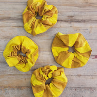 Cotton Scrunchie - Lemon & Mustard