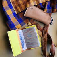 Leather Passport Case - Chartreuse
