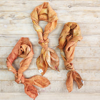 Rust Silk bandana by All Roads