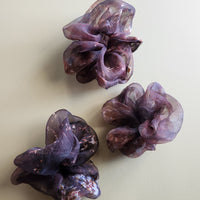 Confetti Giant Silk Scrunchie - Raven