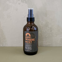 4oz bottles of distilled water blended with essential oils. The scent is juniper and palo santo.