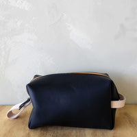 Leather Dopp Kit - Black