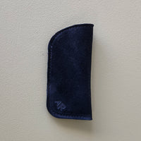 Suede Eyeglass Case - Black/Green