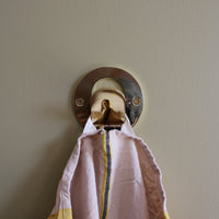 Single Tab Wall Hook - Brass