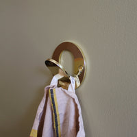 Single Tab Wall Hook - Brass