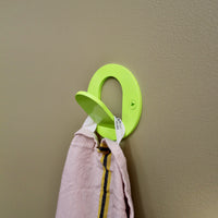 Single Tab Wall Hook - Chartreuse Gloss