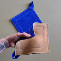 Suede Potholder - Cobalt