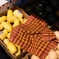 Grid Napkin Pair - Cranberry