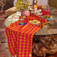 Chunky Plaid Table Runner - Dahlia
