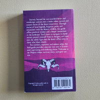 Purple book cover with text and a barcode on a gray background