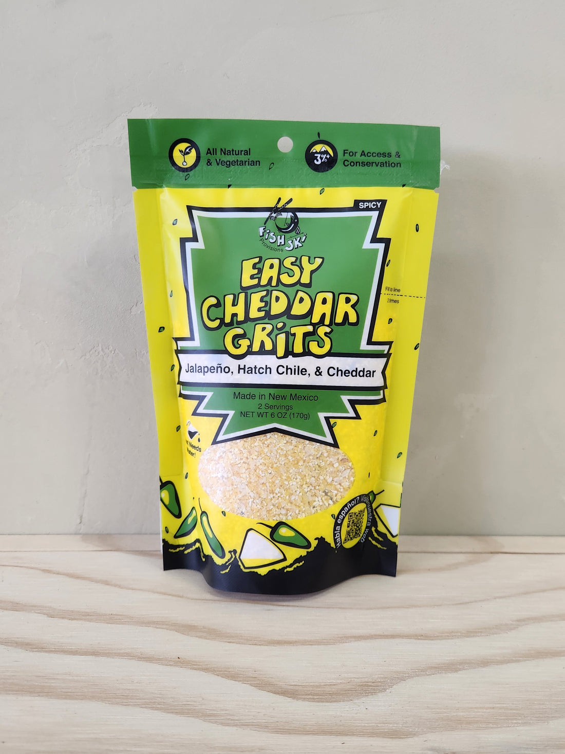Easy Cheddar Grits - Jalapeno, Hatch Chile & Cheddar