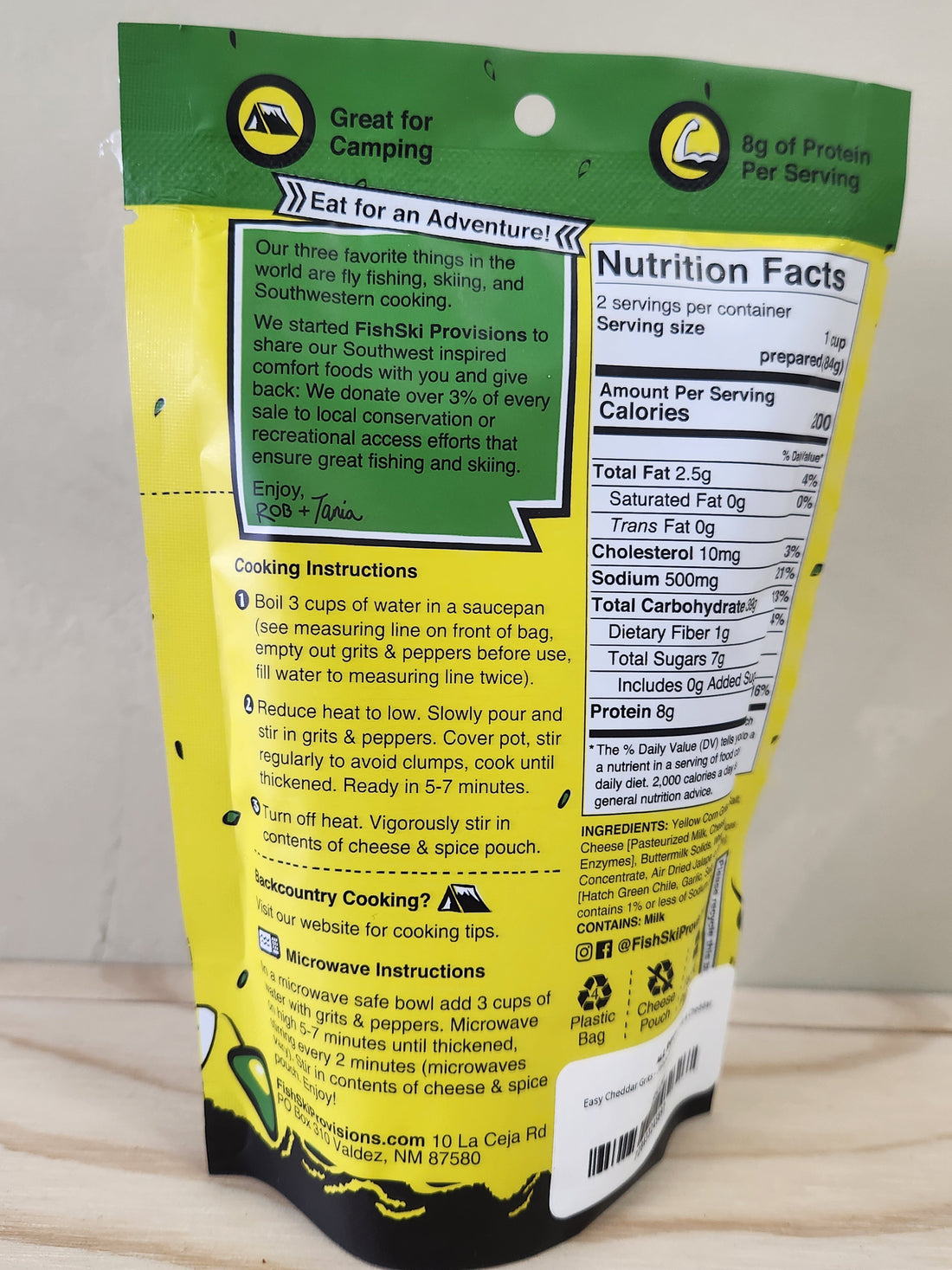 Easy Cheddar Grits - Jalapeno, Hatch Chile & Cheddar