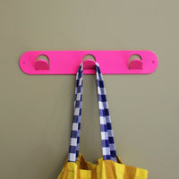 fluroscent pink modern wall hook