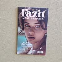 Packaging of Fazit makeup patches on a beige wall