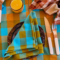 Big Gingham Napkin Pair - Pond