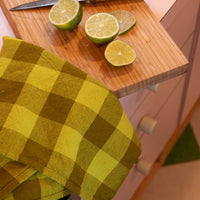Big Gingham Napkin Pair - Limon