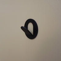 Single Tab Wall Hook - Matte Black