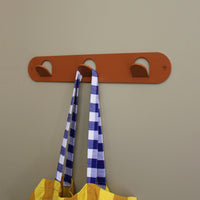 Triple Tab Hook - Matte Burnt Orange
