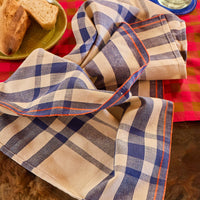 Cotton Tea Towel - Navy Plaid