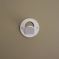 Single Tab Wall Hook - Off-White Satin