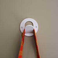 Single Tab Wall Hook - Off-White Satin