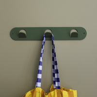 Triple Tab Hook - Olive Green Gloss