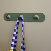 Triple Tab Hook - Olive Green Gloss