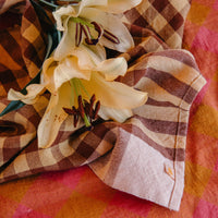Grid Napkin Pair - Pineapple
