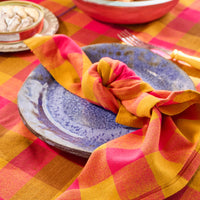 Big Gingham Napkin Pair - Pink