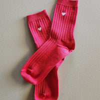Heart Socks - Mercerized Combed Cotton Rib