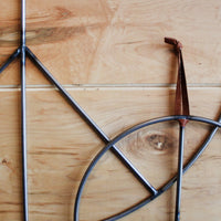 Peace Sign Hanging - 24" Raw Steel