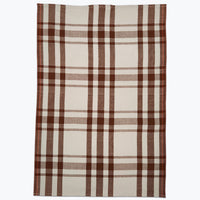 Cotton Tea Towel - Brown Plaid