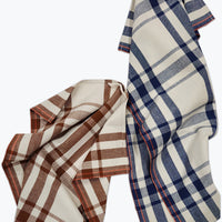 Cotton Tea Towel - Brown Plaid