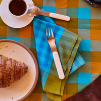 Grid Napkin Pair - Turquoise