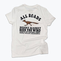 White t-shirt with Roadrunner illustration.