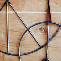 Peace Sign Hanging - 30" Raw Steel