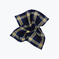 Charleston Plaid Napkin Pair - Azurite