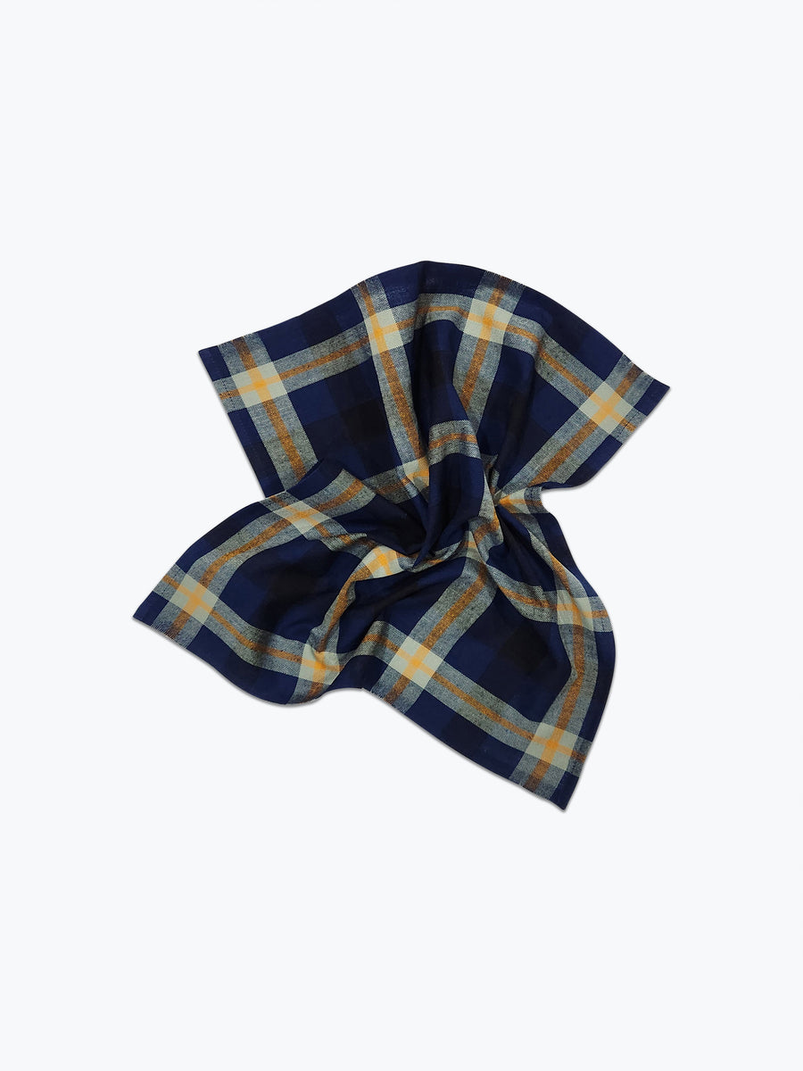 Charleston Plaid Napkin Pair - Azurite