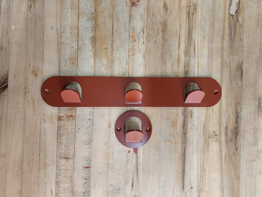 Triple Tab Hook - Matte Orange