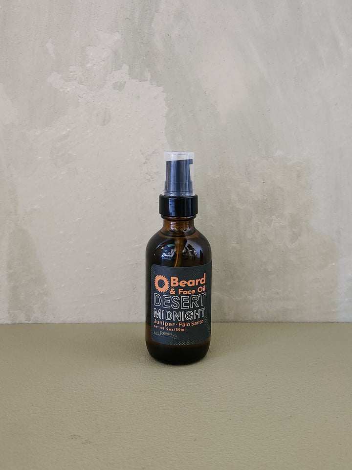 2oz glass bottle of beard oil