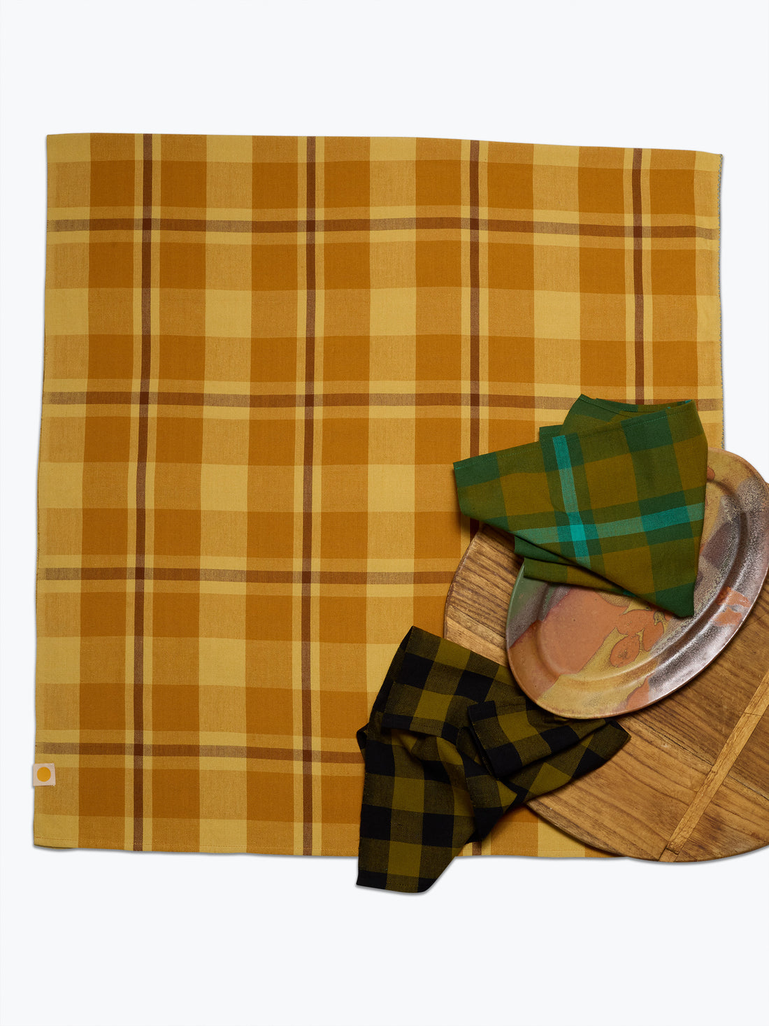 Charleston Plaid Tablecloth - Grassland