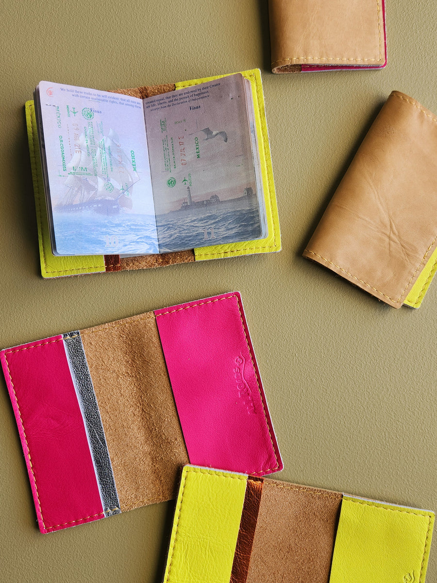 マスターズ パスポートカバー Masters Passport Case Leather Passport Case - Chartreuse – All Roads