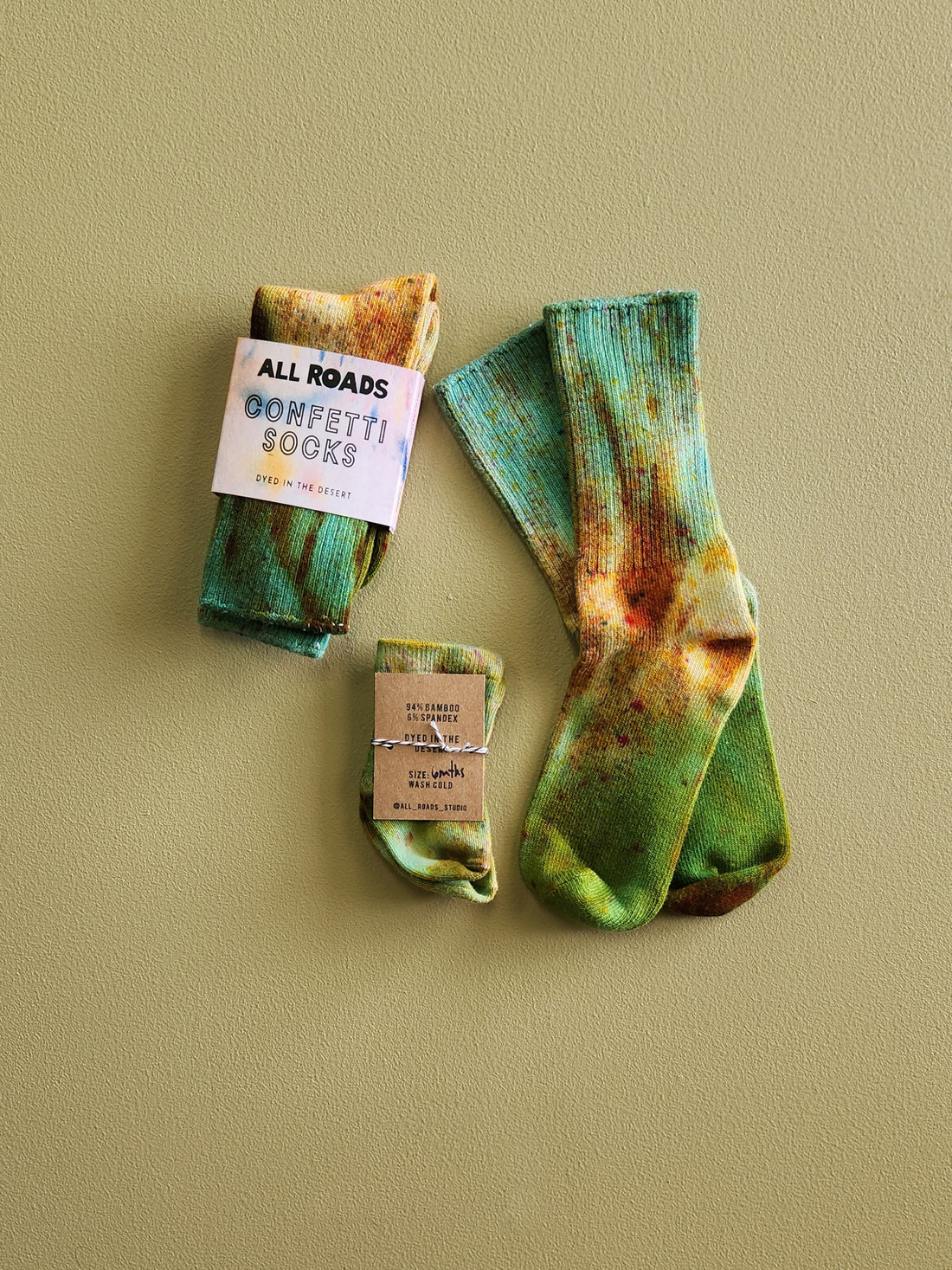 Confetti Socks - Lichen