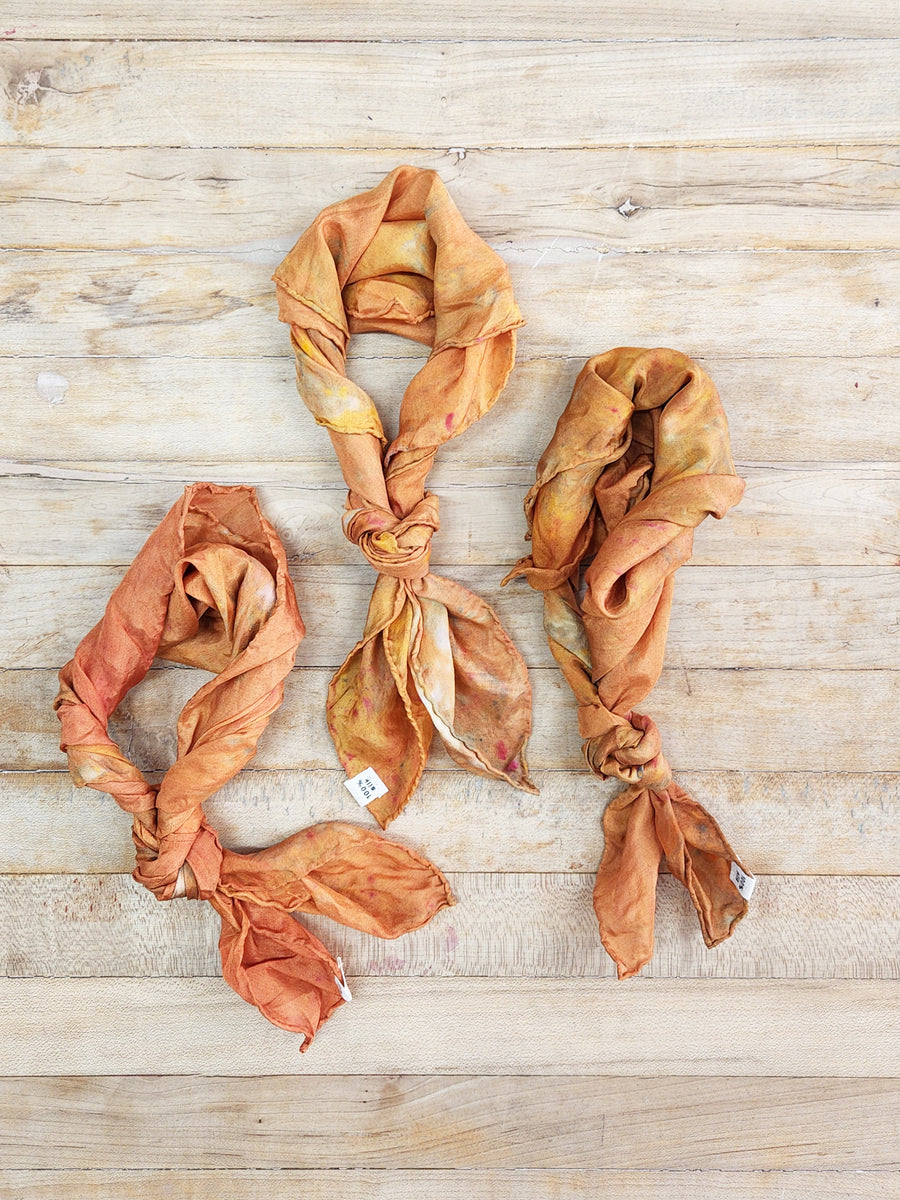 Rust Silk bandana by All Roads